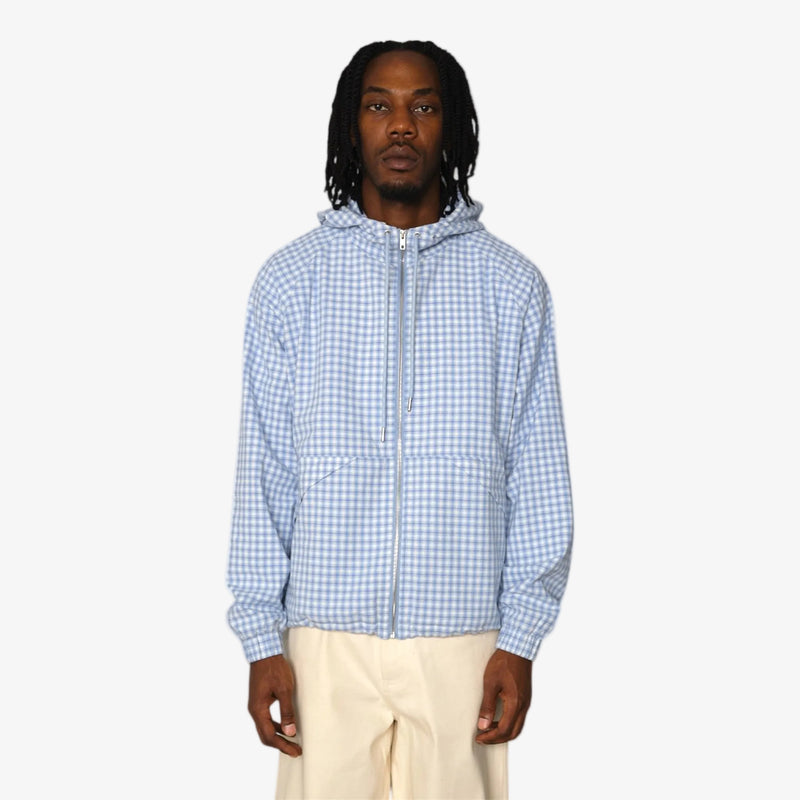 BLUE PLAID SHELL JACKET