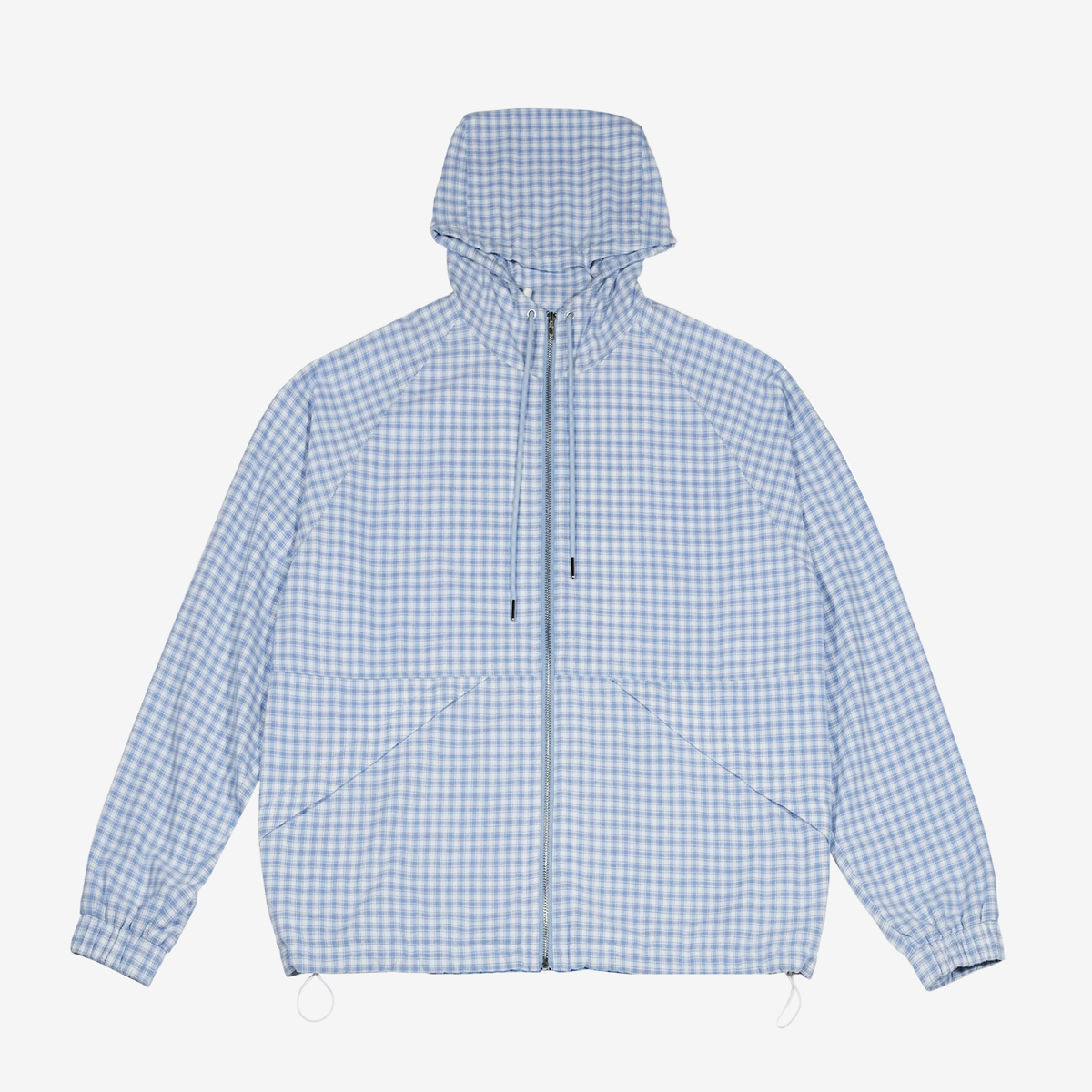 BLUE PLAID SHELL JACKET