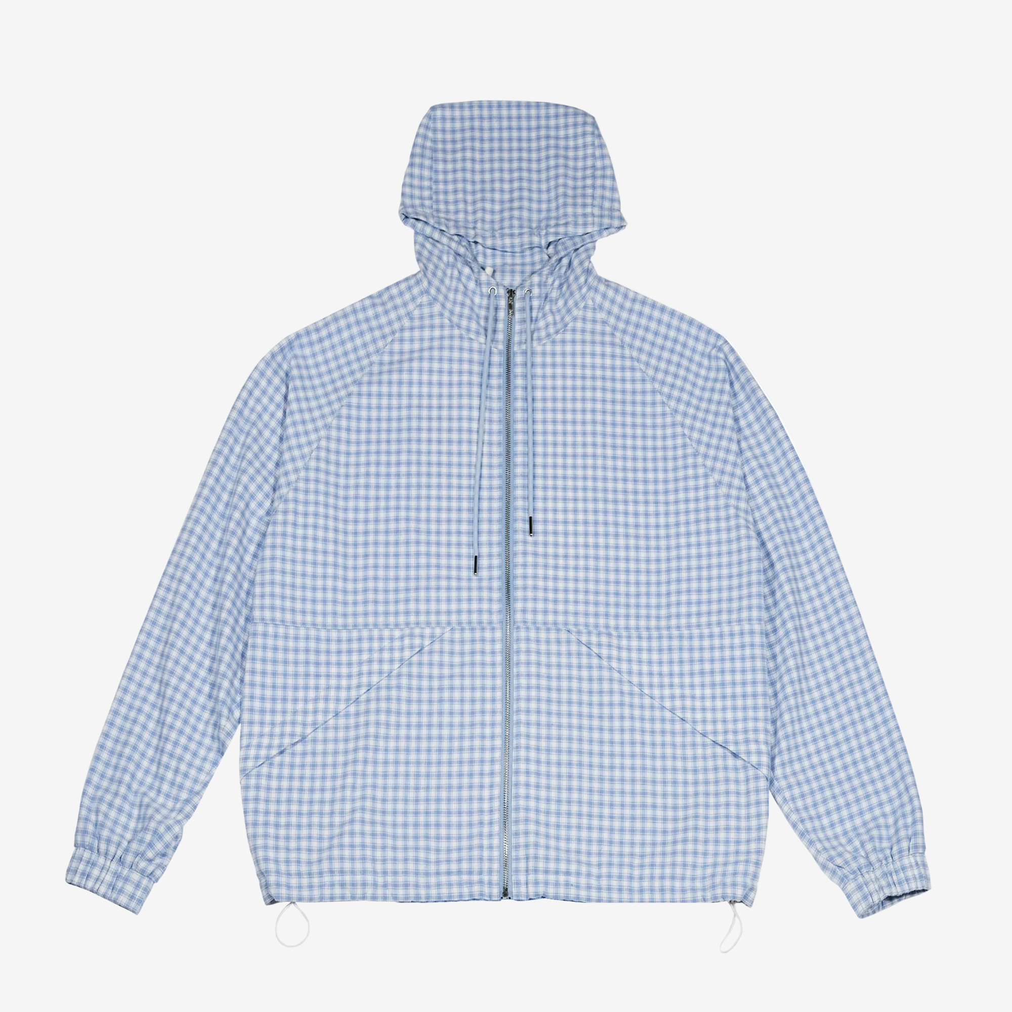 BLUE PLAID SHELL JACKET