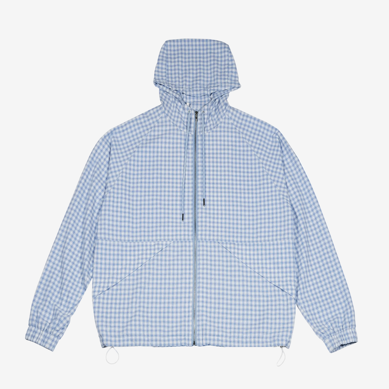 BLUE PLAID SHELL JACKET