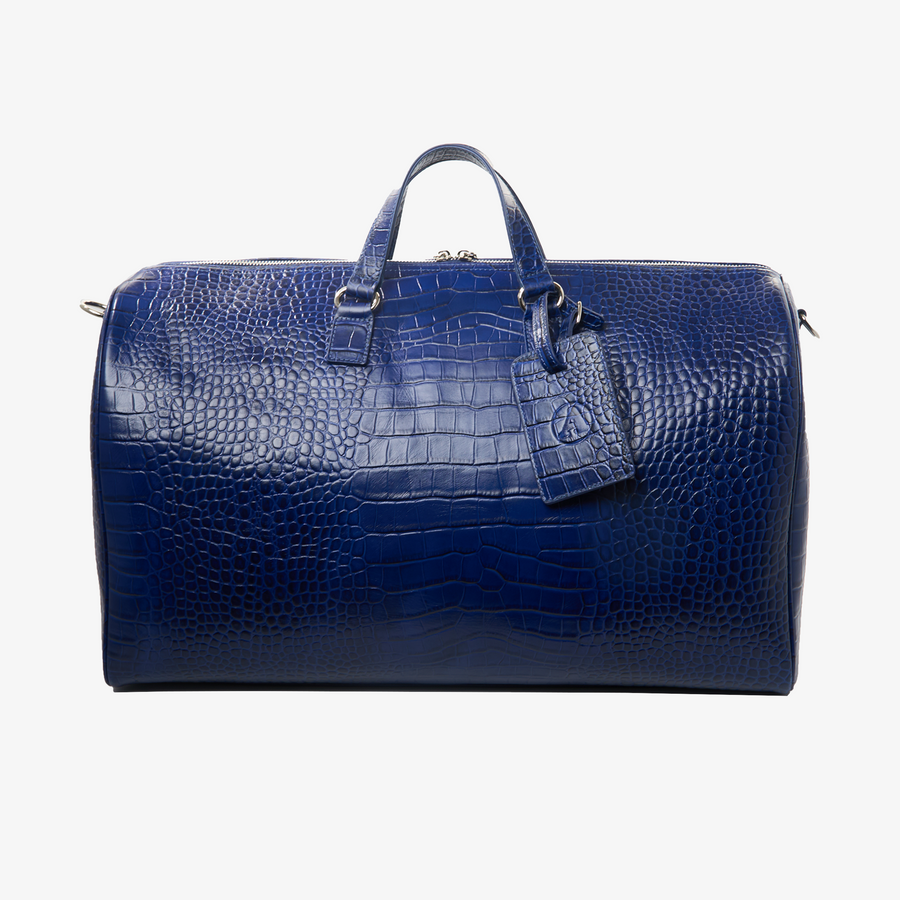 NAVY CROC DUFFLE BAG