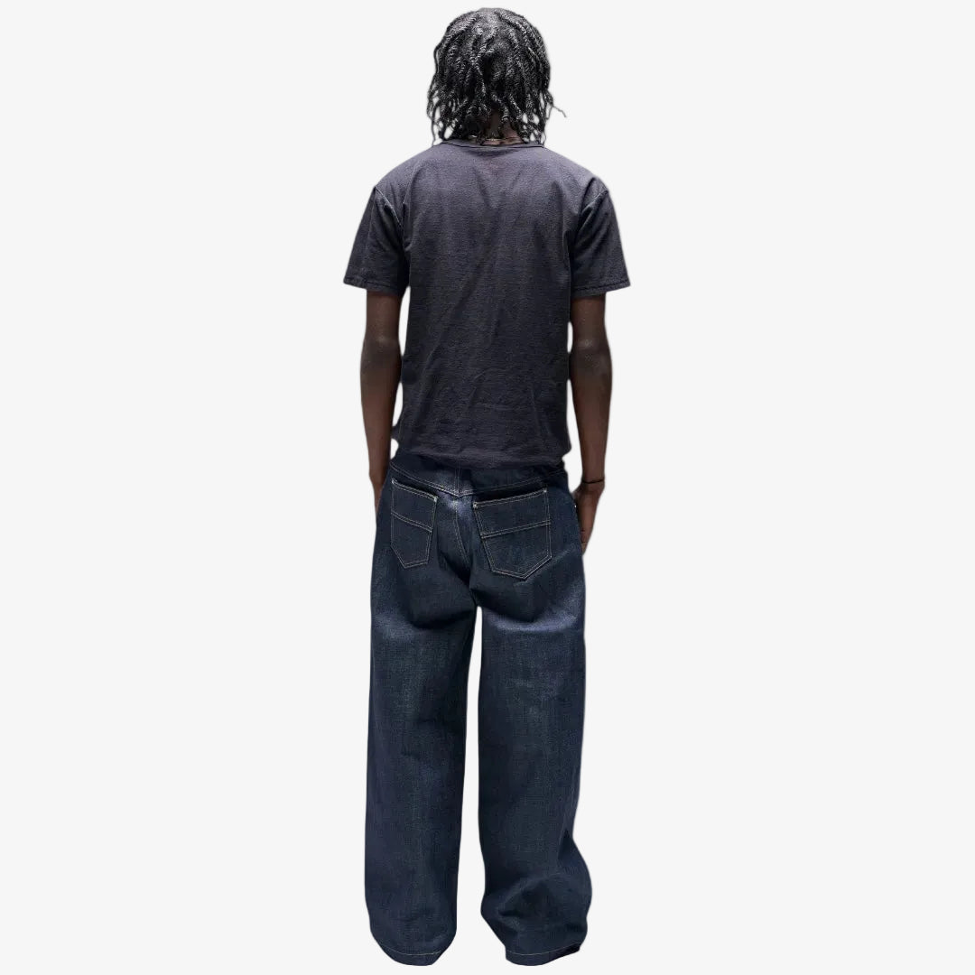 INDIGO BAGGY RAW SELVEDGE DENIM