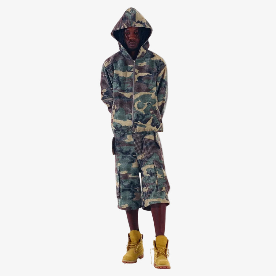 NEEDLE PUNCH RIPSTOP CONVERTIBLE CAMO CARGOS