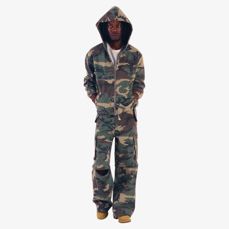 NEEDLE PUNCH RIPSTOP CONVERTIBLE CAMO CARGOS