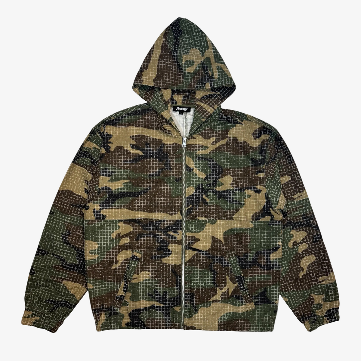 Woodland Camo Needlepunch Zip-Up Jacket | Away