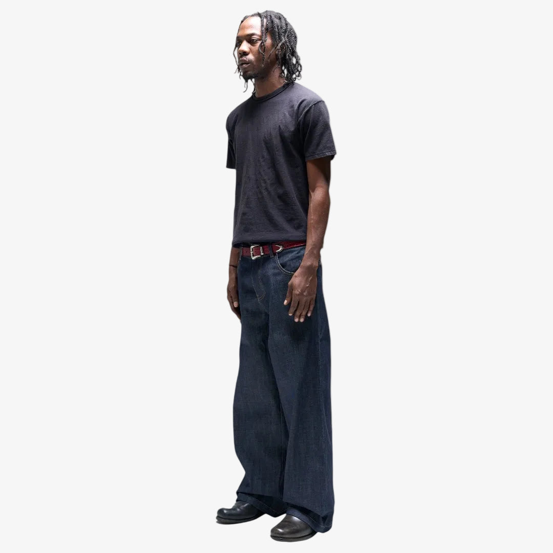 INDIGO BAGGY RAW SELVEDGE DENIM