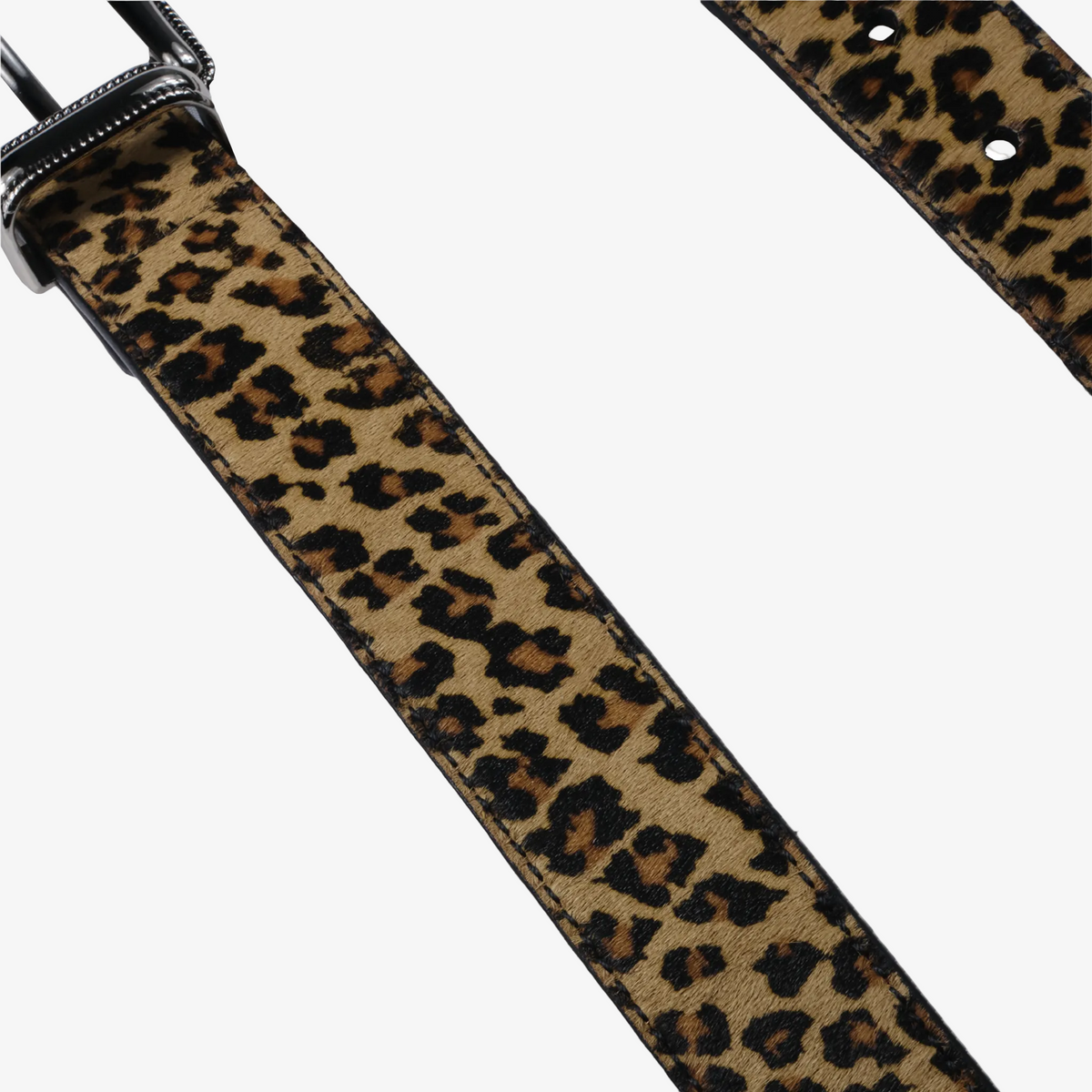 CALF HAIR LEOPARD LEATHER BELT