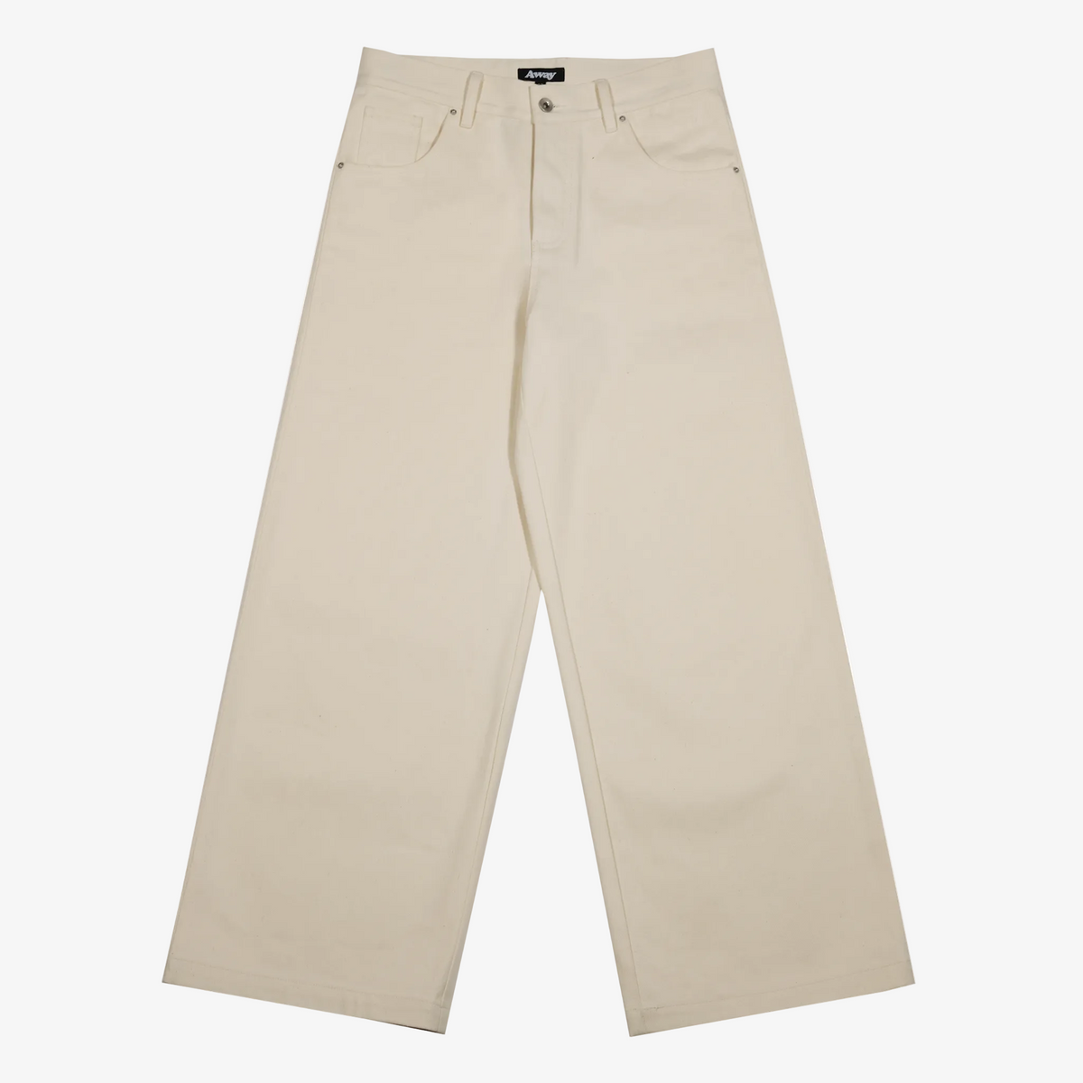 CREAM BAGGY RAW SELVEDGE DENIM