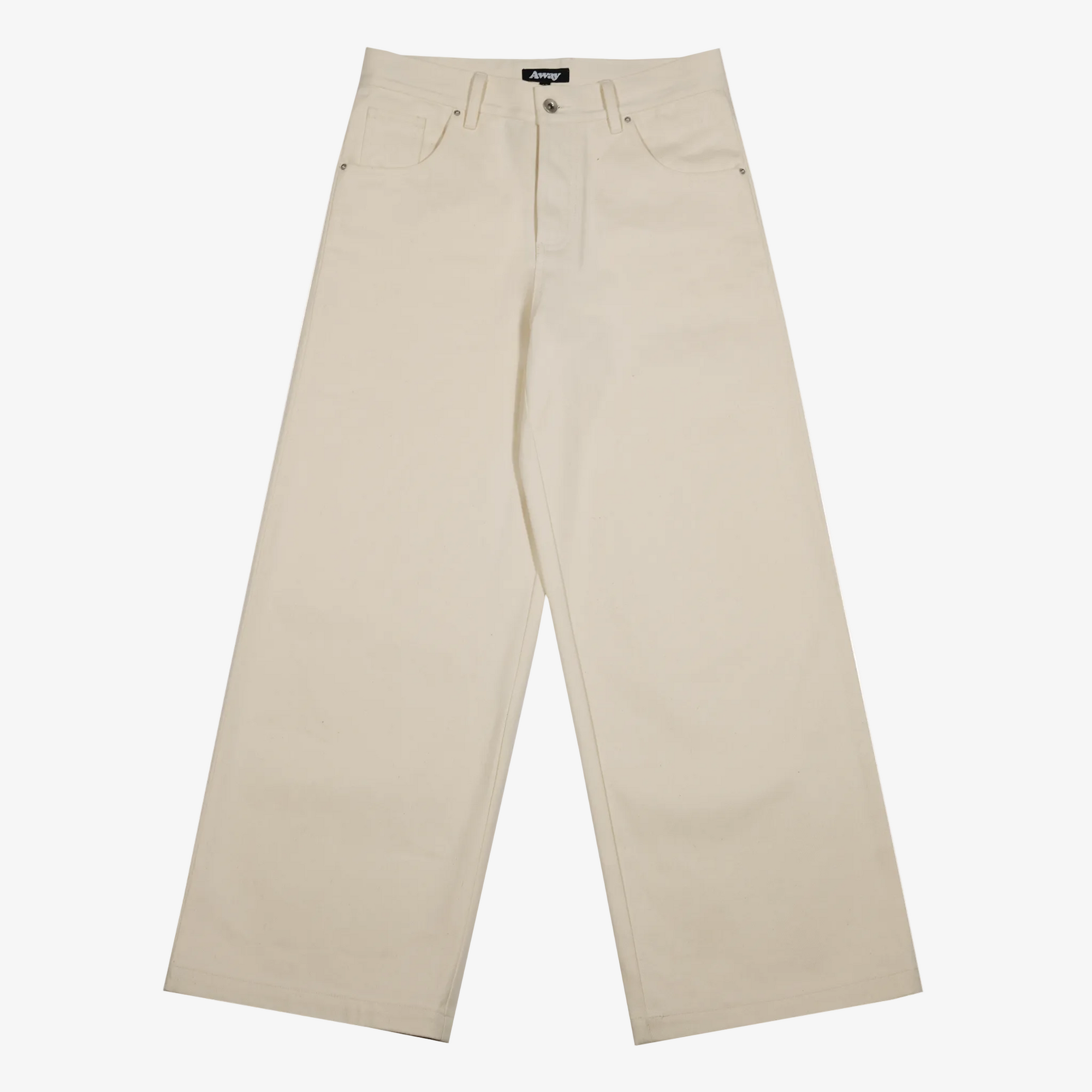 CREAM BAGGY RAW SELVEDGE DENIM