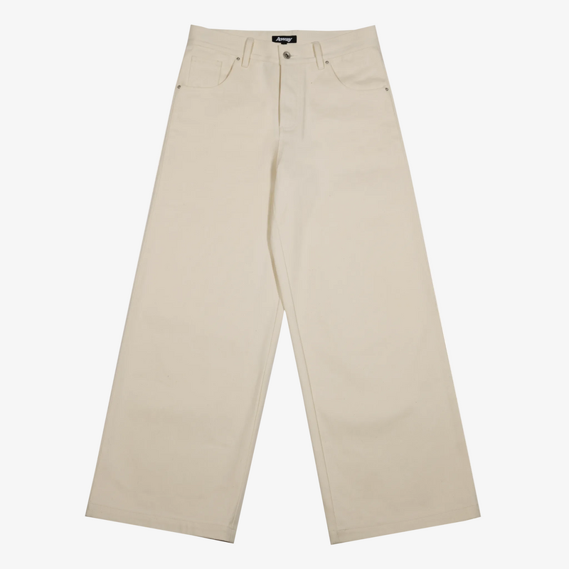 CREAM BAGGY RAW SELVEDGE DENIM